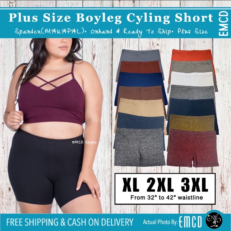 women's plus size cycling shorts