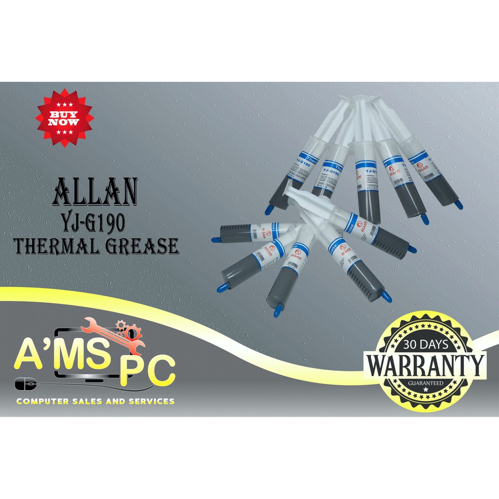 Thermal Grease YJG190 Thermal Conductivity 1.90W/mk Thermal Resistance 0.22 Shopee Philippines