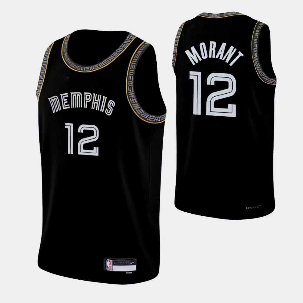 Nike Men's 2022-23 City Edition Memphis Grizzlies Ja Morant #12 Black  Dri-FIT Swingman Jersey