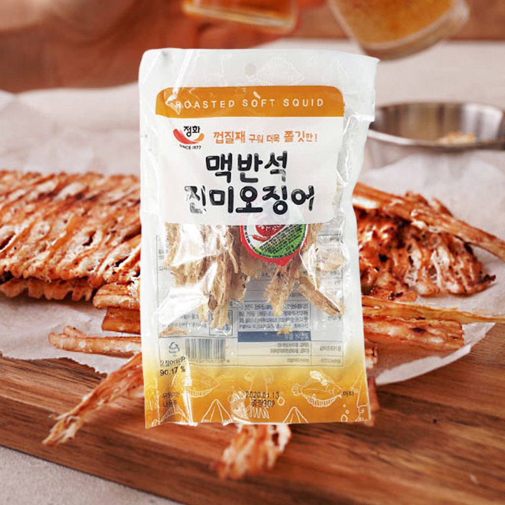 Jeong Hwa Korean Roasted Soft Squid Jerky 25g | Shopee Philippines