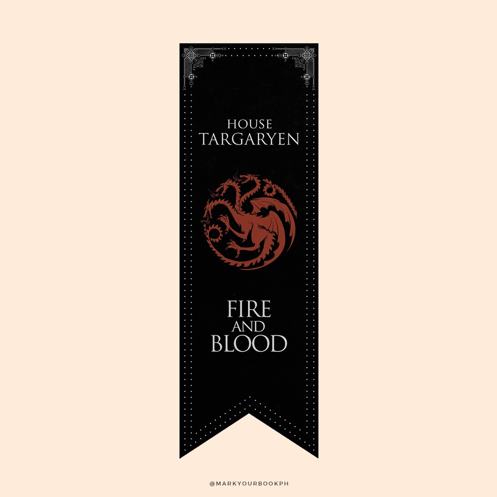 Game of Thrones - House Targaryen Bookmark | Shopee Philippines