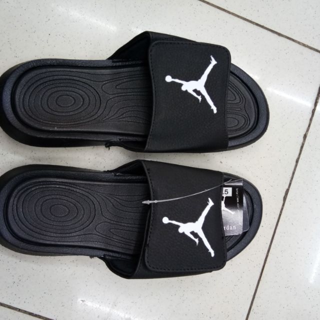 jordan slippers black and white