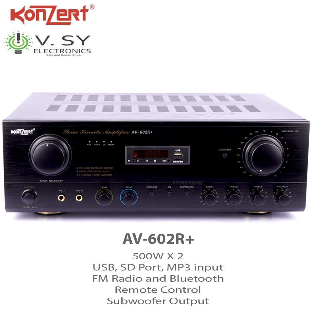 konzert amplifier with subwoofer output