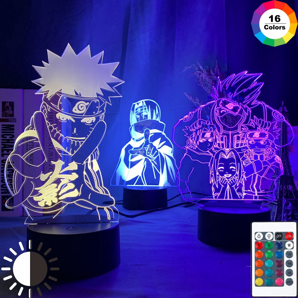 Details about   NARUTO Shippuden Kakashi 3D LED Night Light Touch Table Lamp Xams Gift  7 color