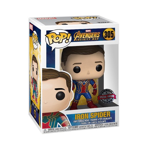 iron spider unmasked funko pop