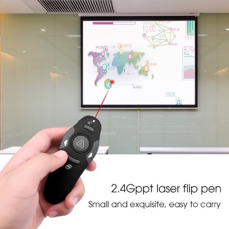 2.4GHzWireless Presenter Remote Presentation USB Control PowerPoint PPT Clicker With AAA - Image 2