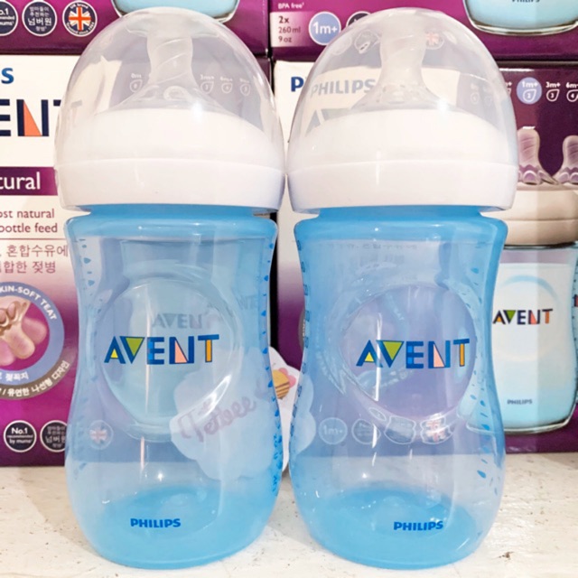 avent blue baby bottles