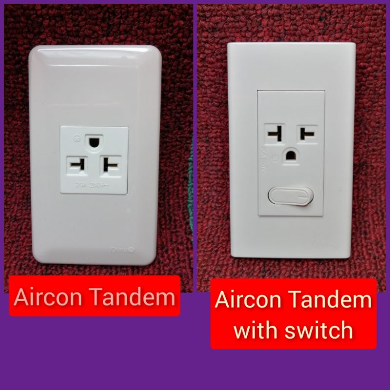 Aircon Tandem Outlet with or without switch | Shopee Philippines