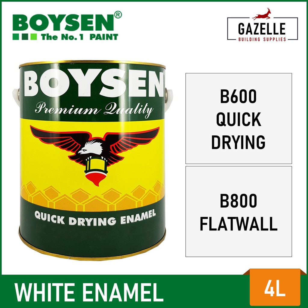 Boysen White Enamel Paints Gallon (4L) for Wood and Metal Shopee