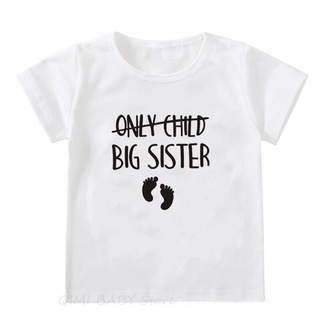 Only Child Big Brother/Sister To Be Pregnancy Announcement Tshirt Kids Funny  Short Sleeve T-shirt Children Toddler Casual Tees | Shopee Philippines