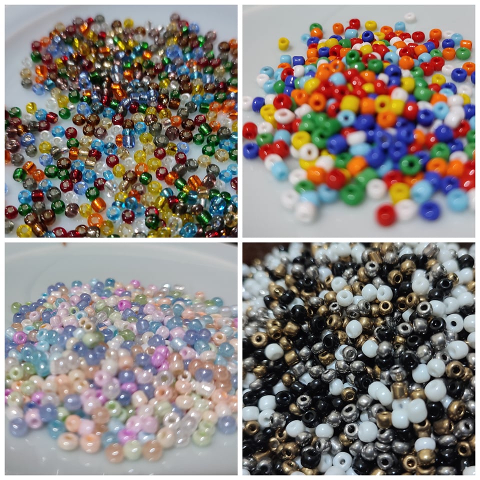 SEED BEADS assorted pastel color glass beads 50 grams per pack | Shopee ...