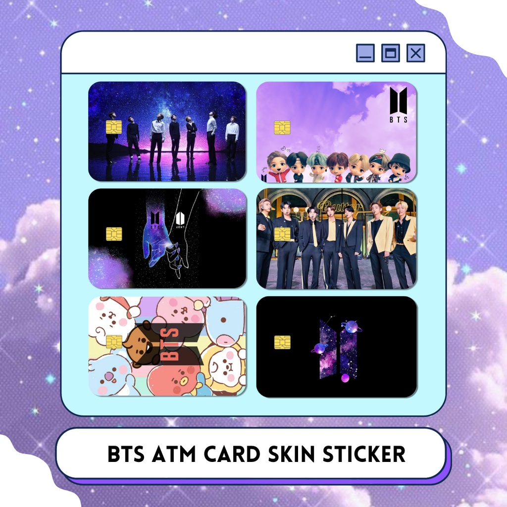 Bts Atm Beep Debit Bank Card Skin Stickers 