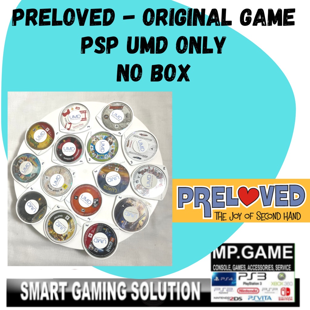 Preloved Game Original PSP UMD PSP Cassette Many Old No box Shopee