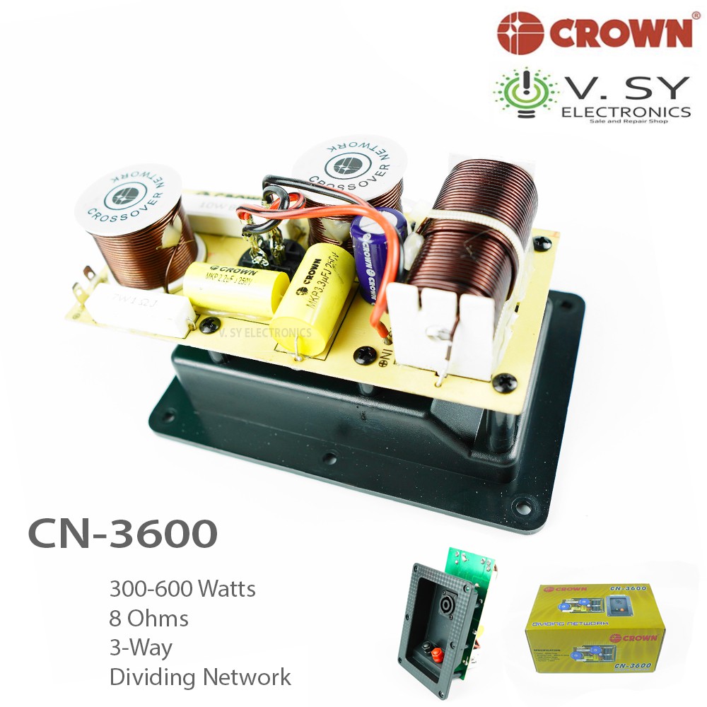 Original Crown Cn 3600 300w To 600w 3 Way 8 Ohms Crossover Dividing Network Cn3600 Cn 3600 Shopee Philippines