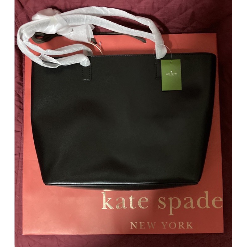 Authentic Kate Spade Karla Flower Dangle Felicity Street Black Leather Tote  Shoulder Bag WKRU5716 | Shopee Philippines