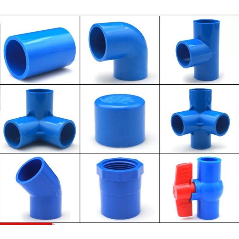 PVC Blue fittings 1/2,3/4,1（Elbow,Elbow45deg,Tee,Coupling, Male adptor,Female adptor,Cap,Gate
