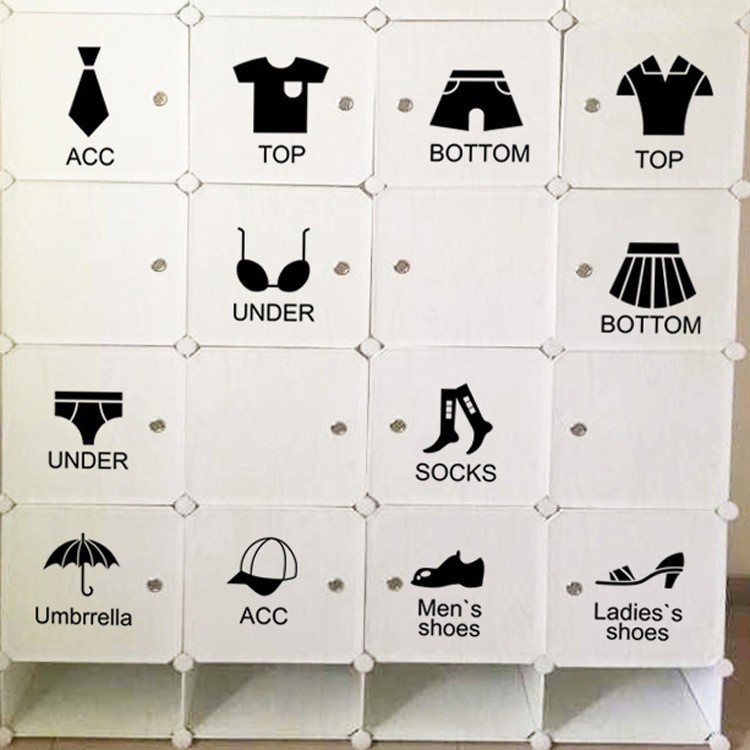 Home Bedroom Stickers Wardrobe Wall Drawers Stickers Closet