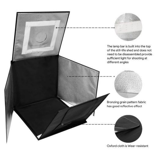 Portable Photography Box Foldable Photo Studio Lightbox 40CM LED Light Softbox for Product Pictorial #7