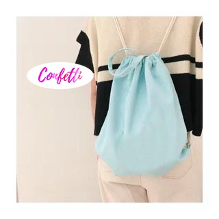 Diy Plain Canvas Drawstring Backpack Shopee Philippines