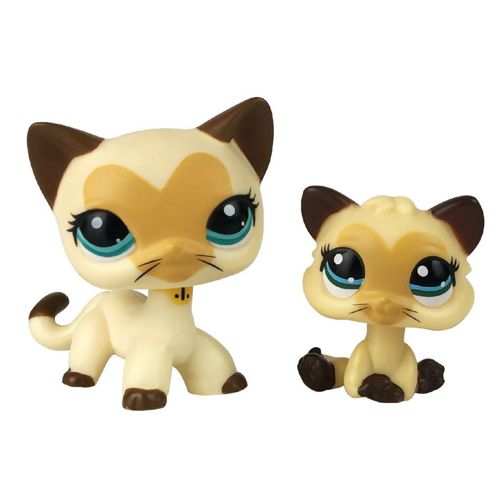 Littlest Pet Shop Sweet Kitty Blue Eyes With Yellow Heart Face Cat LPS #3573 