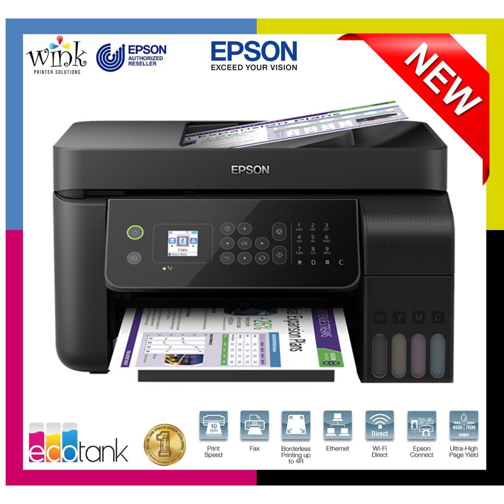 Epson L5190 Printer Scanner Copier Xerox Brand New Original 3 in 1 WiFi CISS Printer | Shopee Philippines