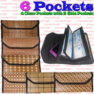 Reacquileigh Money Organizer Book Type 6 Slots (4 plastic pockets with 2 side pockets) Budget Wallet