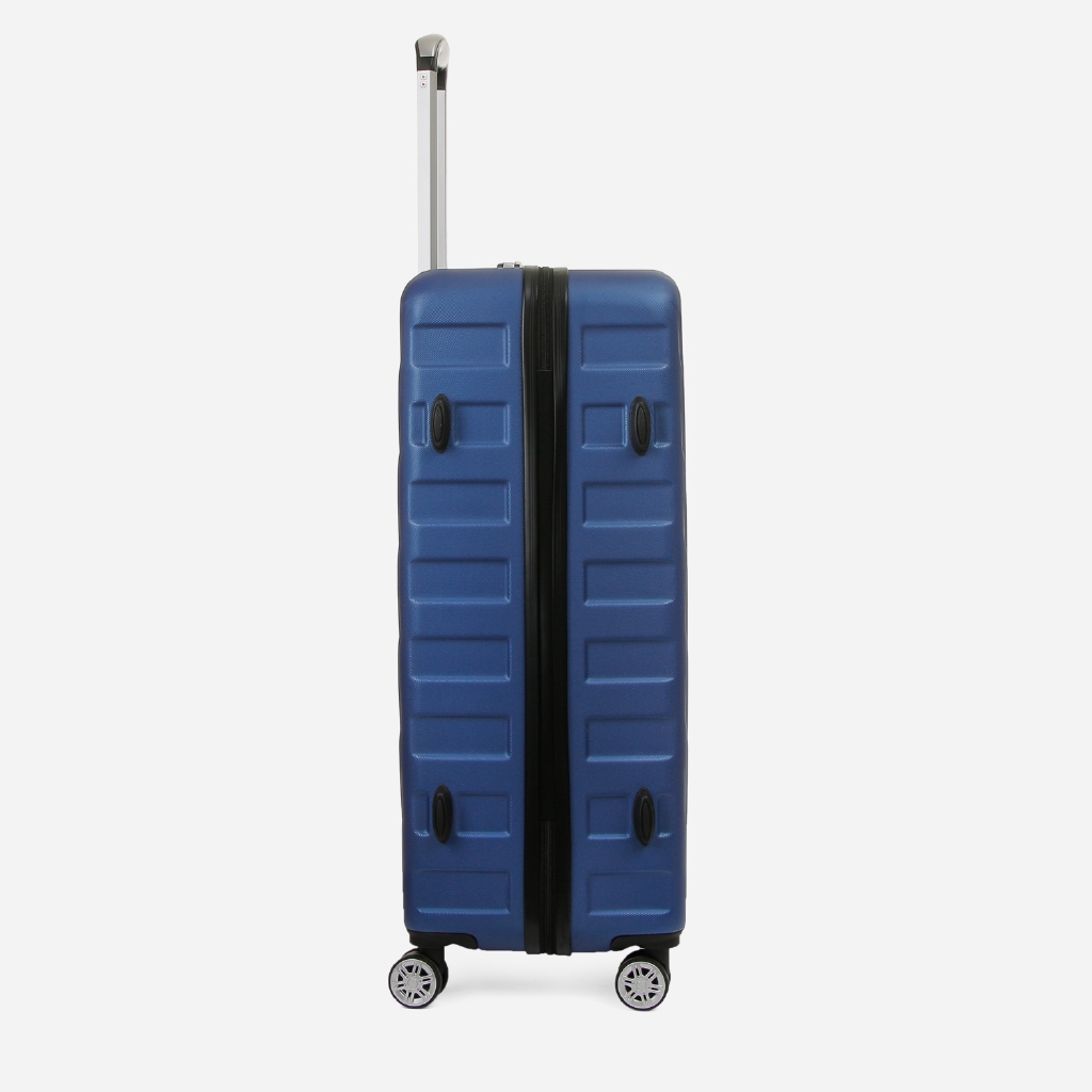 blue hard case luggage