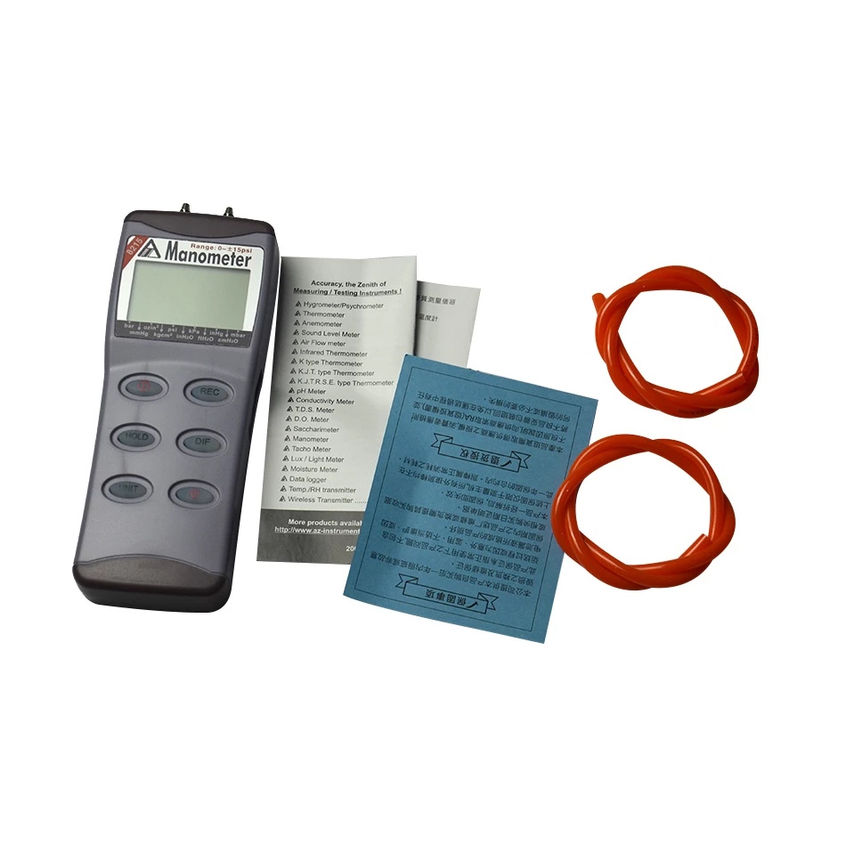 AZ8215 Digital Differential Pressure Gauge AZ Manometer Precision