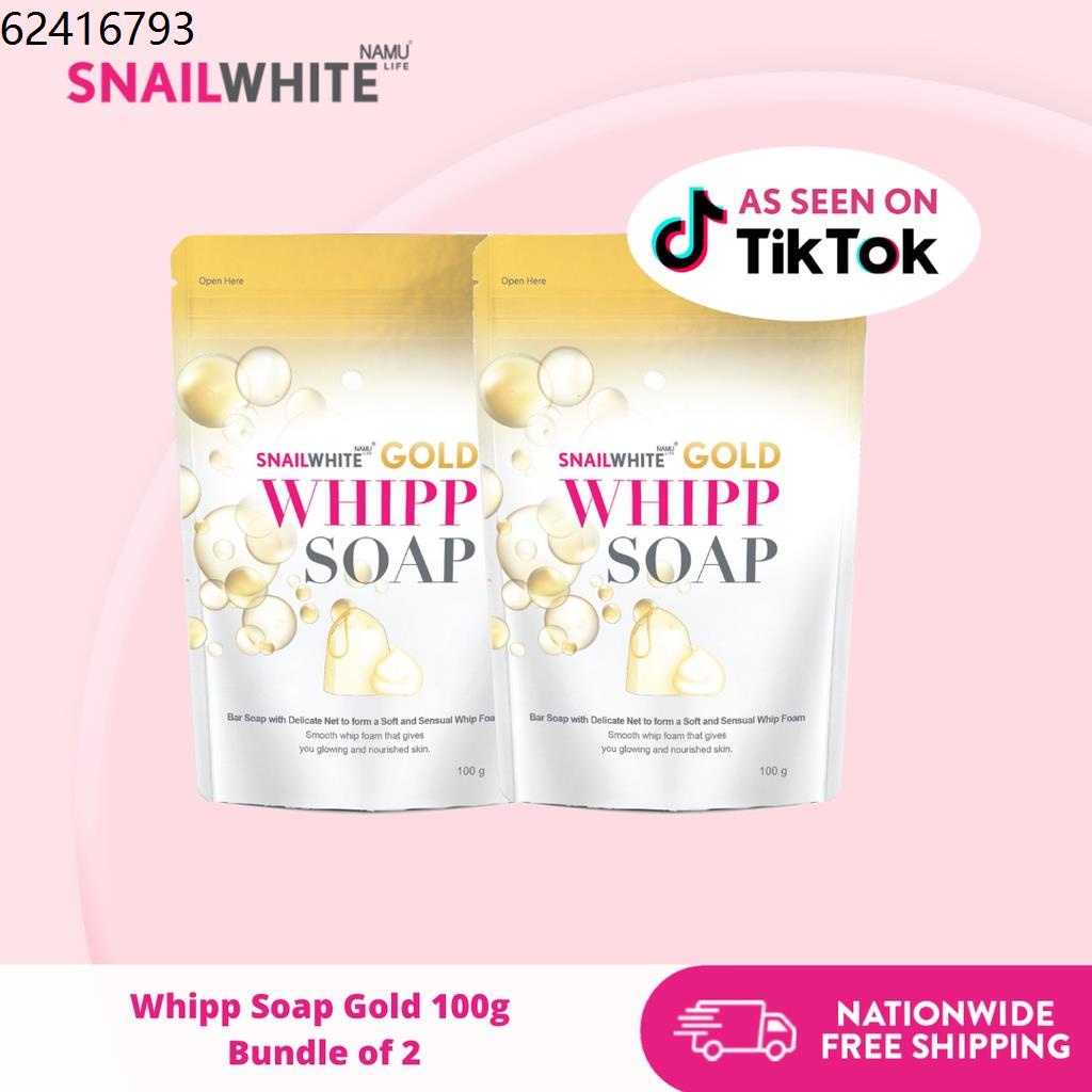 watson official store SNAILWHITE Whipp Soap Gold 100g, Bundle of 2