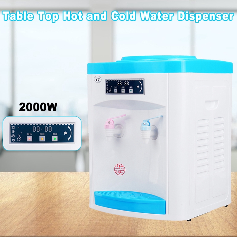 Mini Desktop Water Filter Cooler, Countertop Filtered Hot And Cold Water Dispenser