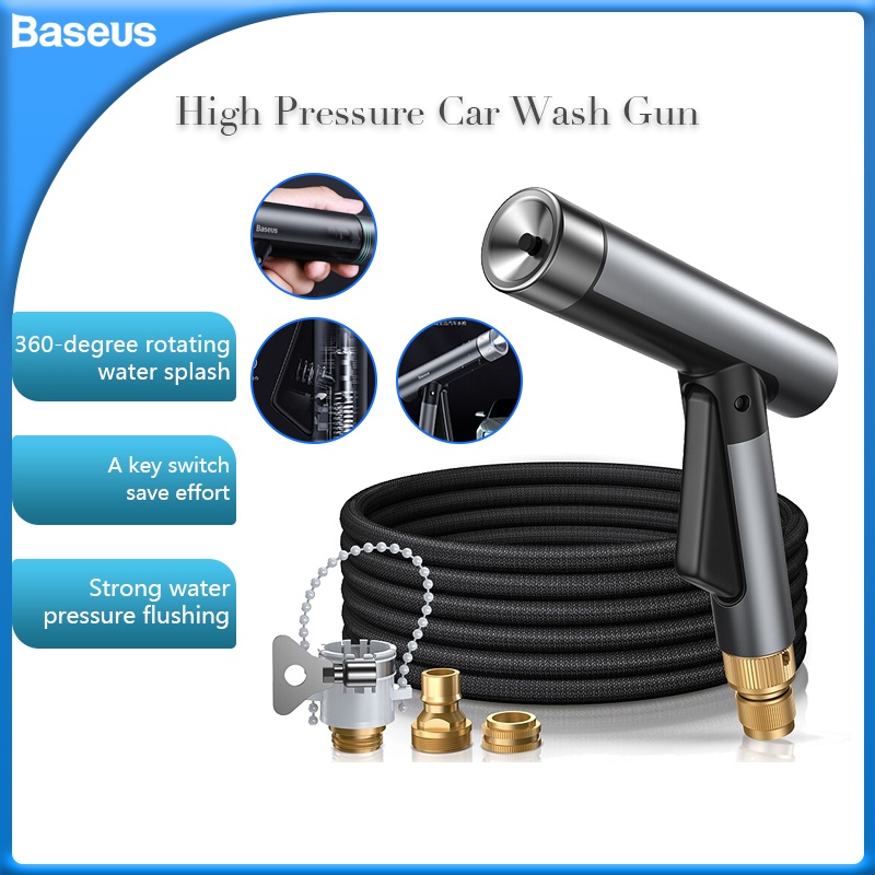 Baseus Car Wash Gun Highpower Car Water Gun Cleaning Machine Shopee