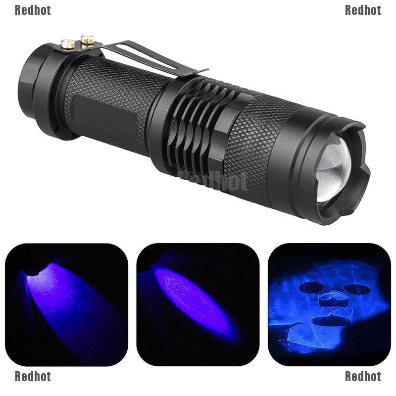 UV ultra violet led flashlight blacklight light 395 nm inspection lamp torch YJ 