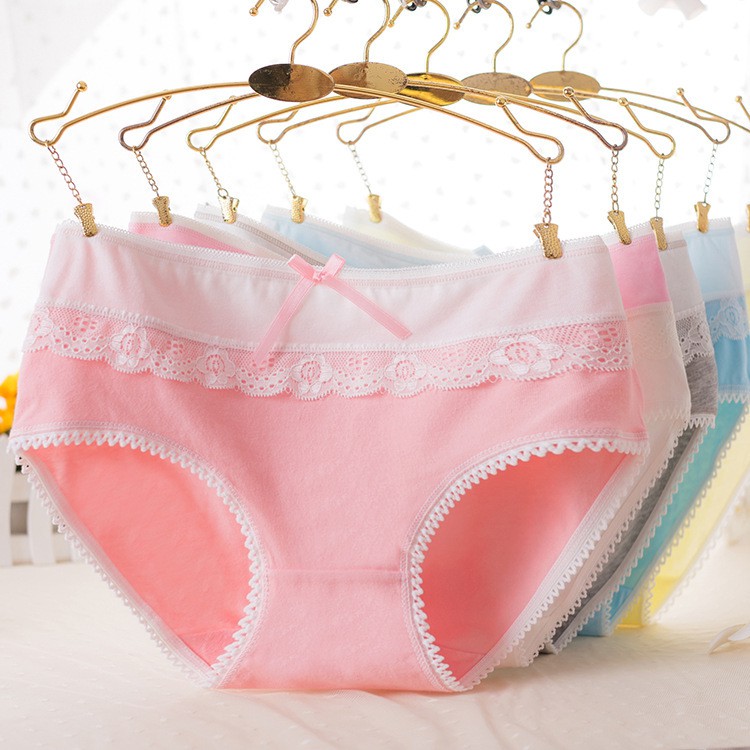 Sweet Panty cotton with lace 4 in1 | Shopee Philippines