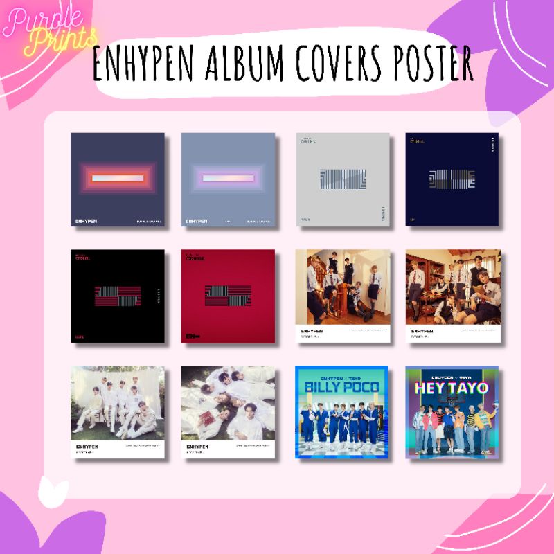 ENHYPEN ALBUM COVER WALL PHOTO POSTER (READ DESCRIPTION FIRST) Shopee