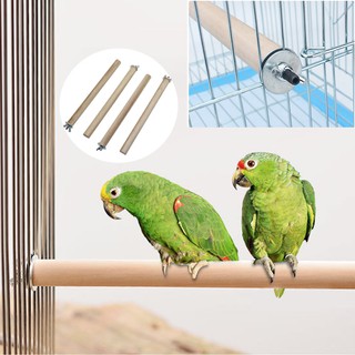 Parrot Pet Raw Wood Hanging Stand Rack Branch Perches Bird Cage Accessory (1 Pc)