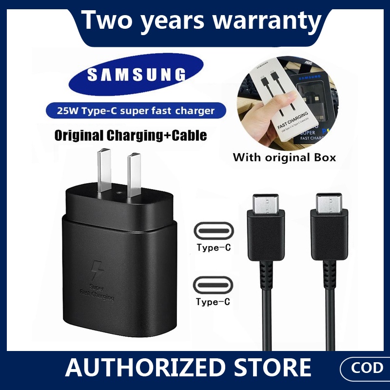 COD Original Samsung Super fast charger 25W Charger Set Super Charger