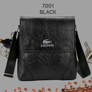 lacoste sling bag leather