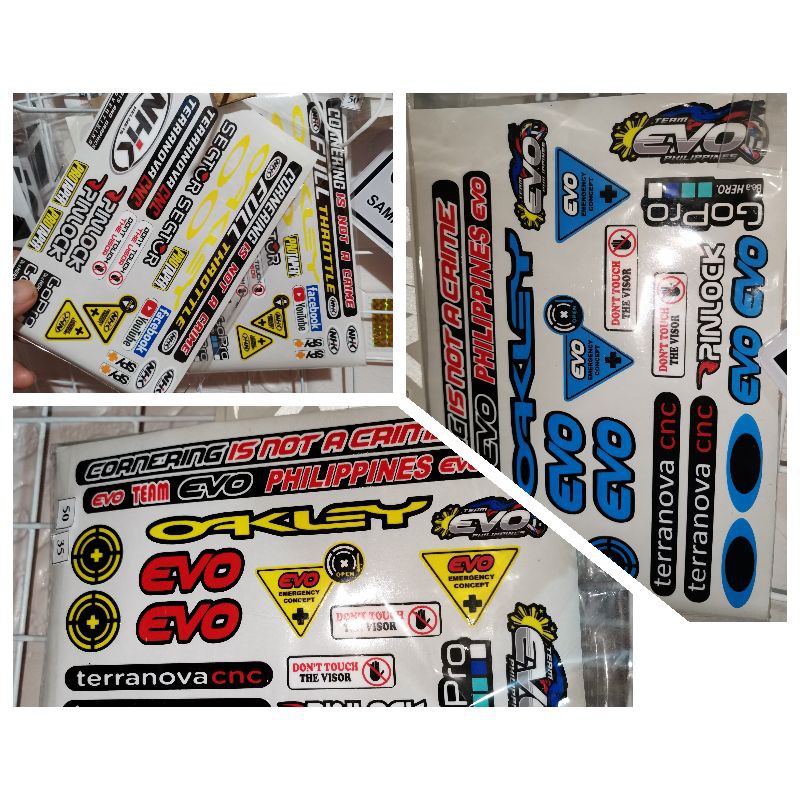 Helmet Visor Sticker (1 set) Shopee Philippines