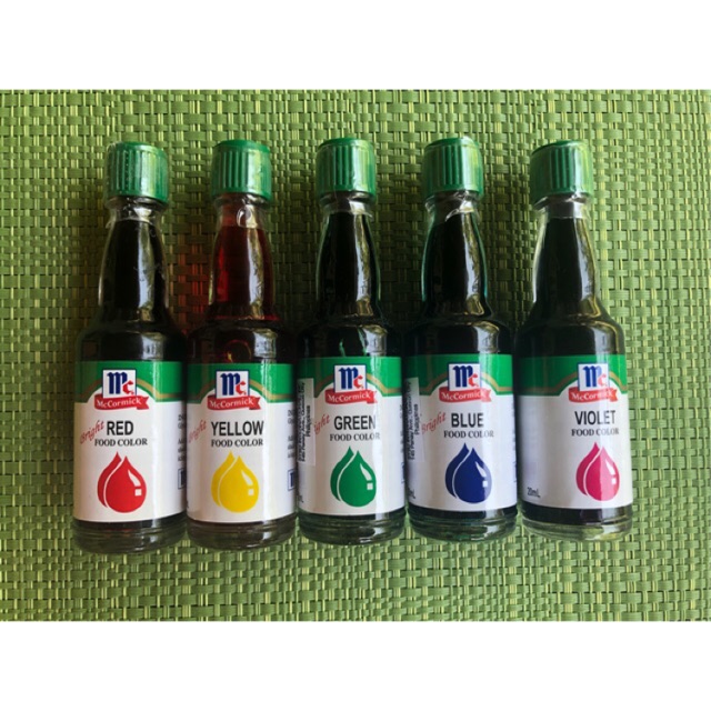 Mccormick Red Food Color Yellow Food Color Blue Food Color Violet Food Color Green Food Color 20ml Shopee Philippines