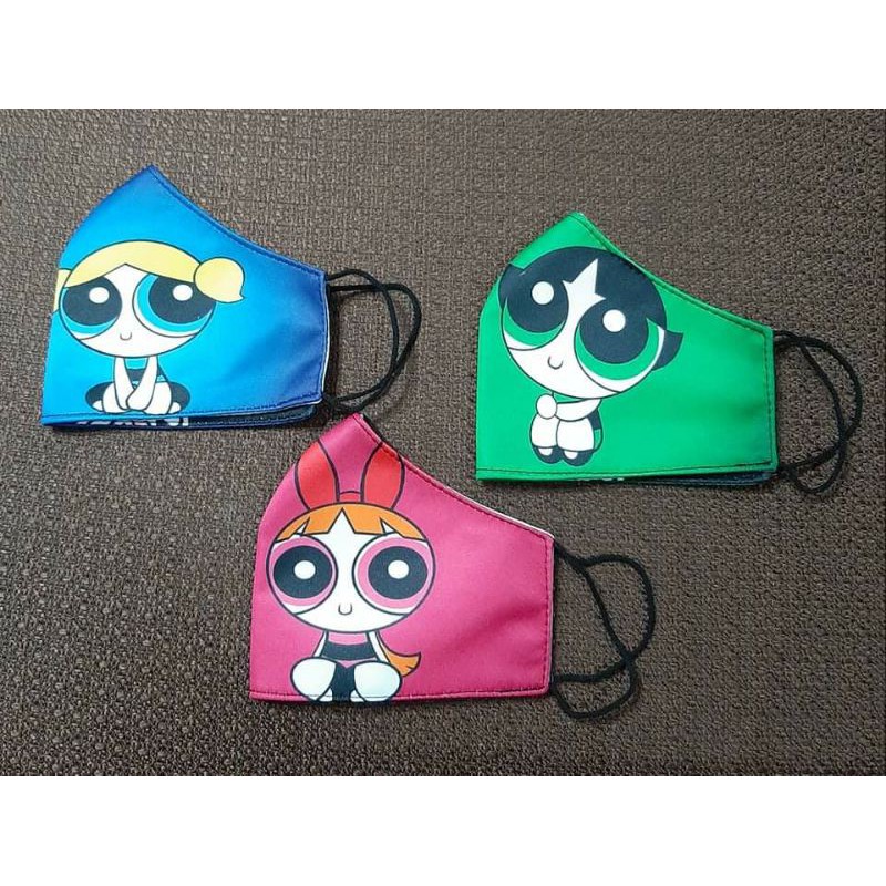 5 Ply Reversible Washable Face Mask The Powerpuff Girls Shopee Philippines