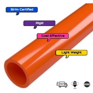 (10PCS) 20MM/25MM PVC ELECTRICAL CONDUIT PIPE BLACK/ORANGE 4.75FT (1.45M) A7AM #2