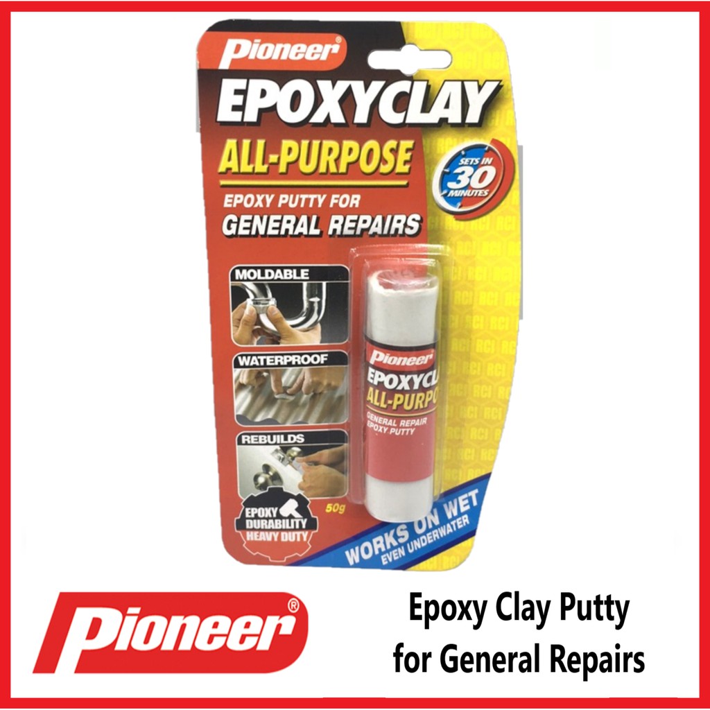 Pioneer Epoxy Clay Putty for General Repairs 50g Shopee Philippines