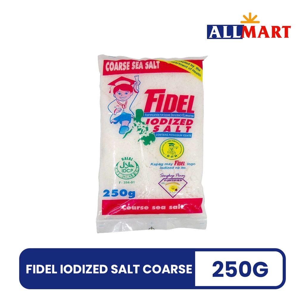 Fidel Iodized Salt Coarse 250g Shopee Philippines
