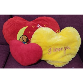 Blue Lunji Heart Cushion Toy Plush Heart Shape Pillow Stuffed Soft Toy Gift 