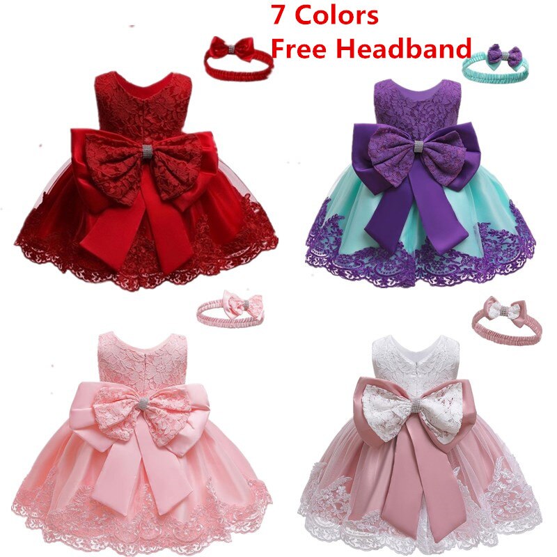 NNJXD Baby Girl Lace Birthday Outfit Dress Kids Tutu Princess Wedding ...