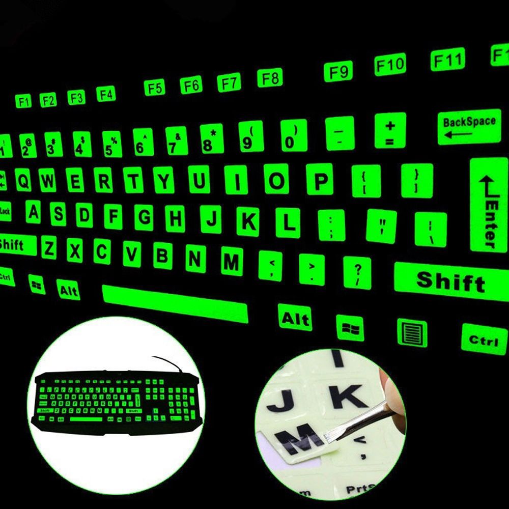 BLUEVELVET Fluorescent Keyboard Stickers Backlight Keyboard Cover