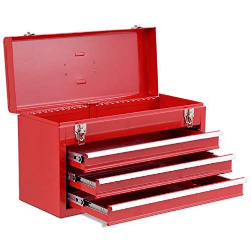 20 Portable Toolbox Steel Cabinet W 3 Drawers And Top Tray Shopee Philippines