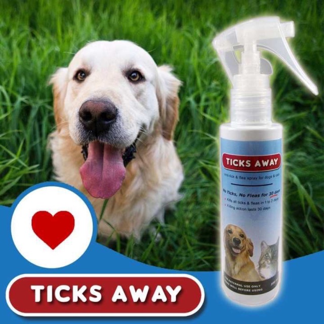 Ticks Away Anti-Tick & Flea Spray for Dogs & Cats | Shopee Philippines