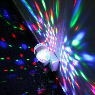 [HOMYL1] 1pc LED Lamp RGB Rotating Multi Coloured Disco Light Bulb Home Party KTV #8