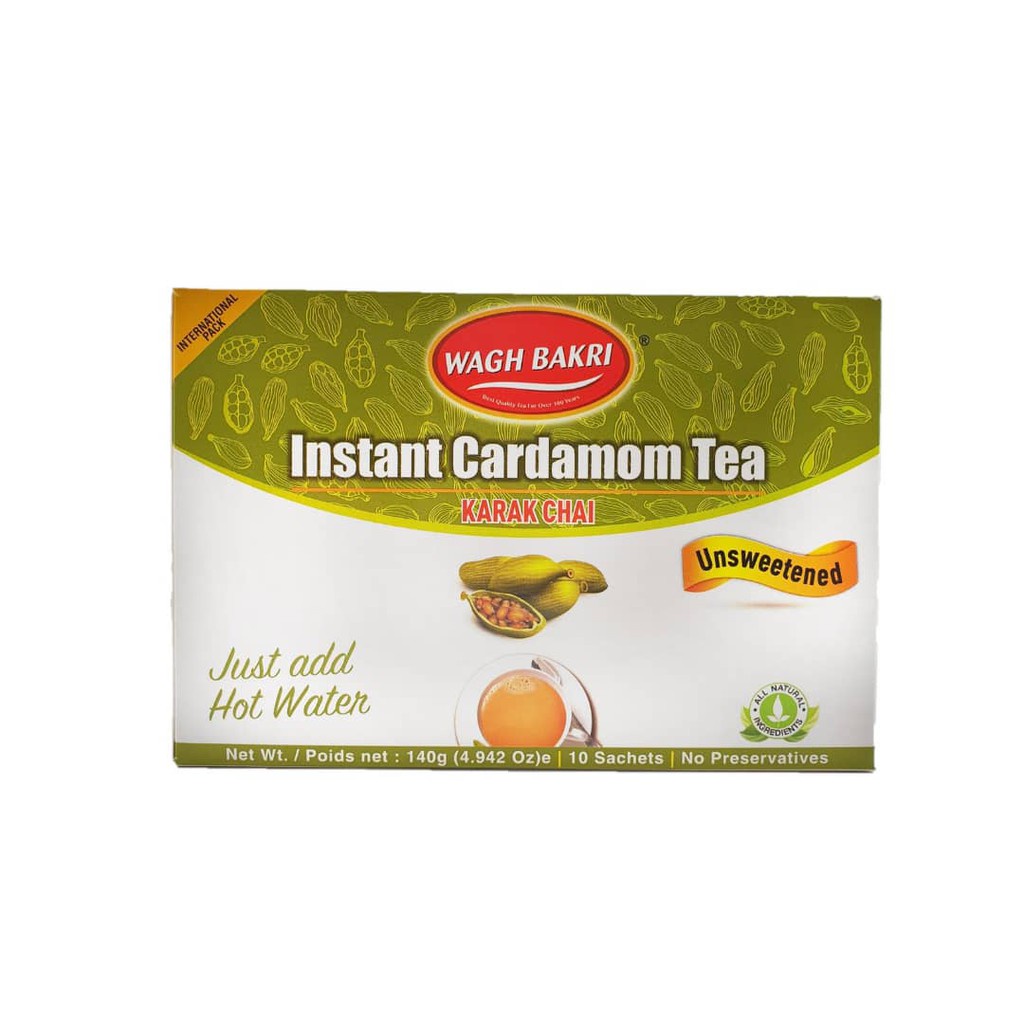 Wagh Bakri Instant Cardamom Tea Karak Chai Unsweetened 3in1 Strong